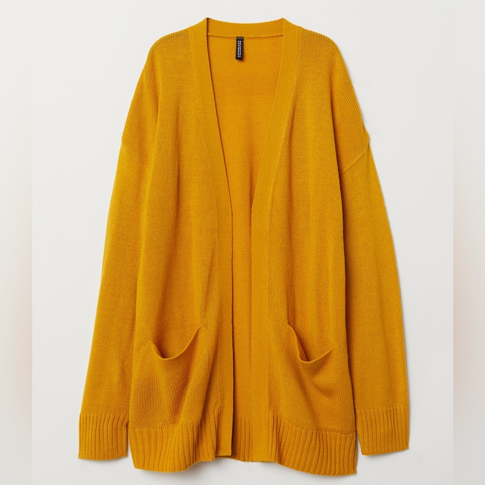 H&M Knit Cardigan | XS | Mustard Yellow
